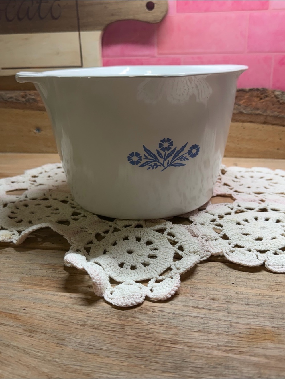 Vintage Blue Cornflower Corningware Sauce mixer